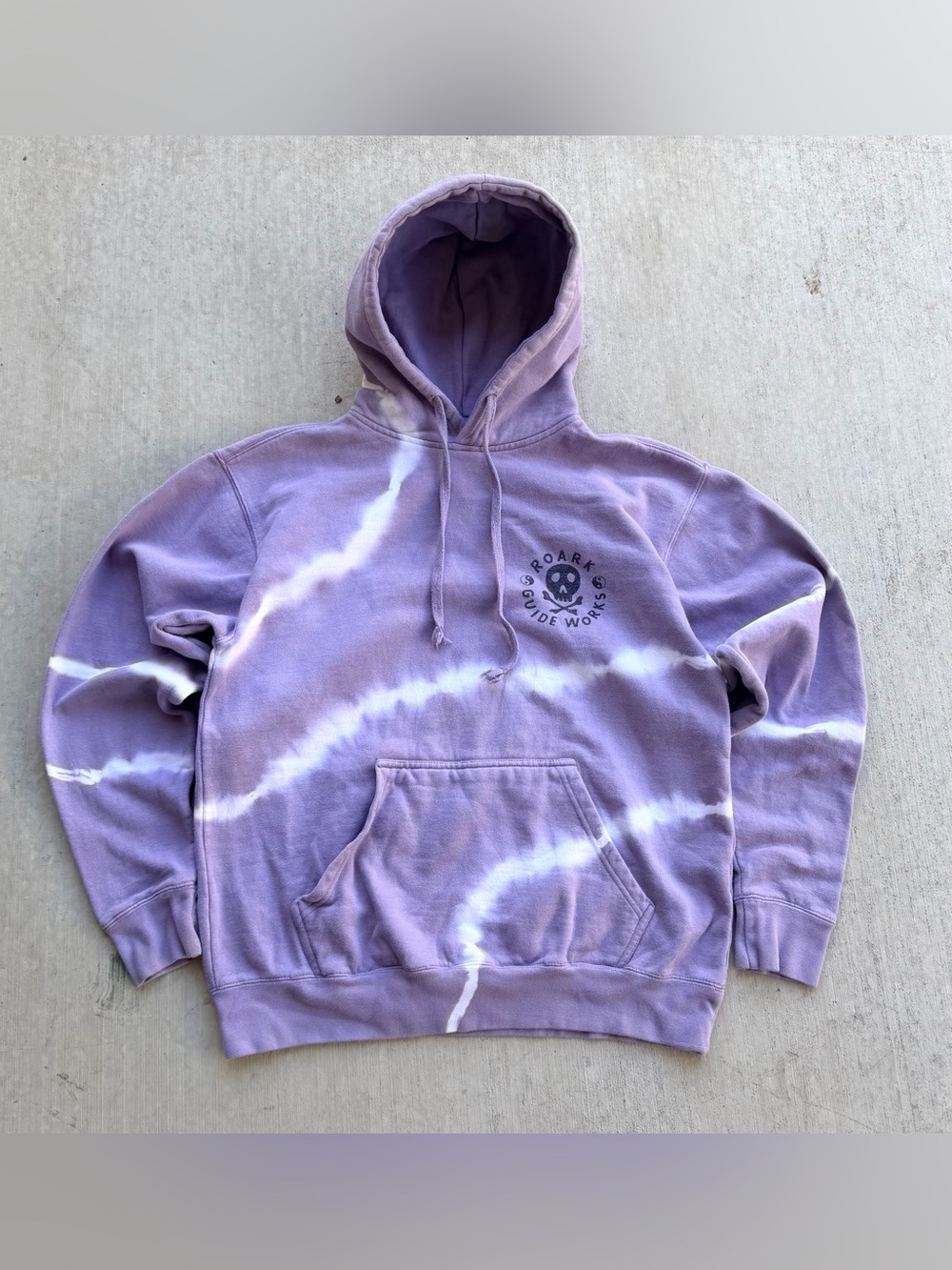 Roark Guide Works Hoodie Men Size Medium Purple Haze Yin Yang Skull